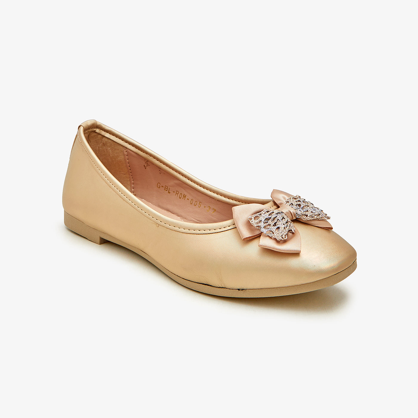 Gold shop girls pumps