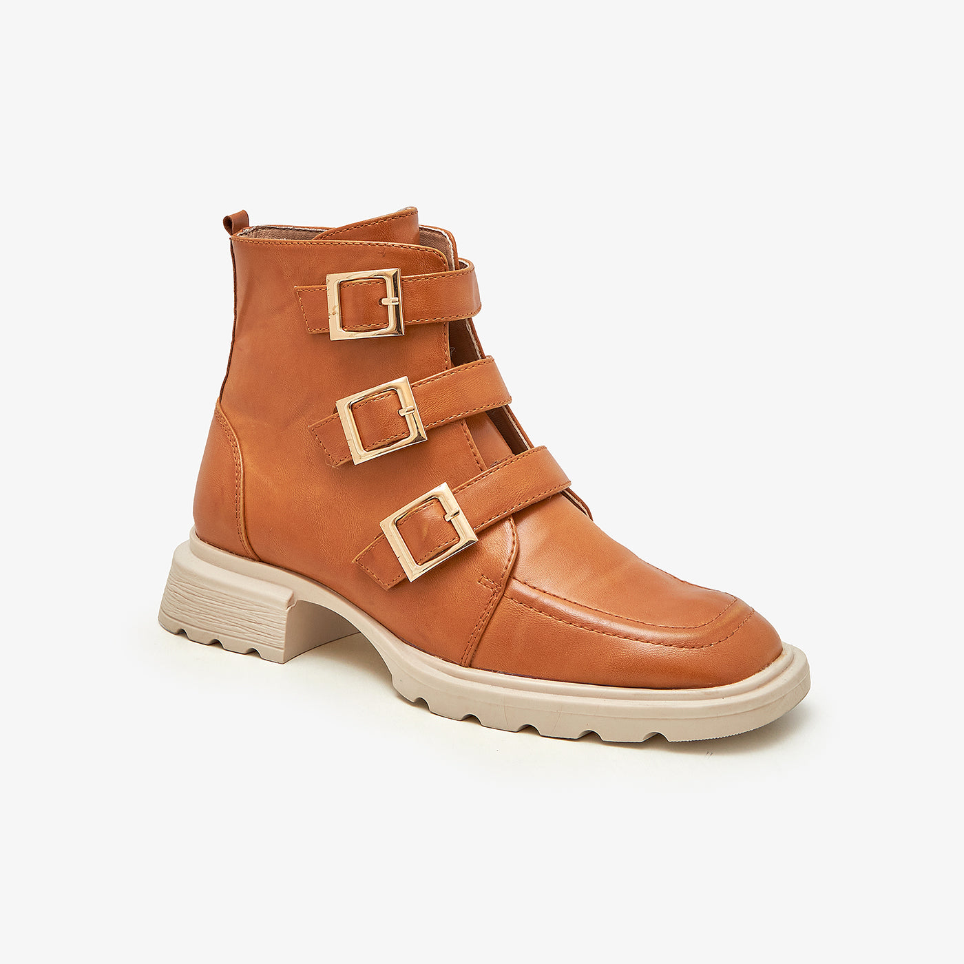 Tan combat best sale boots womens