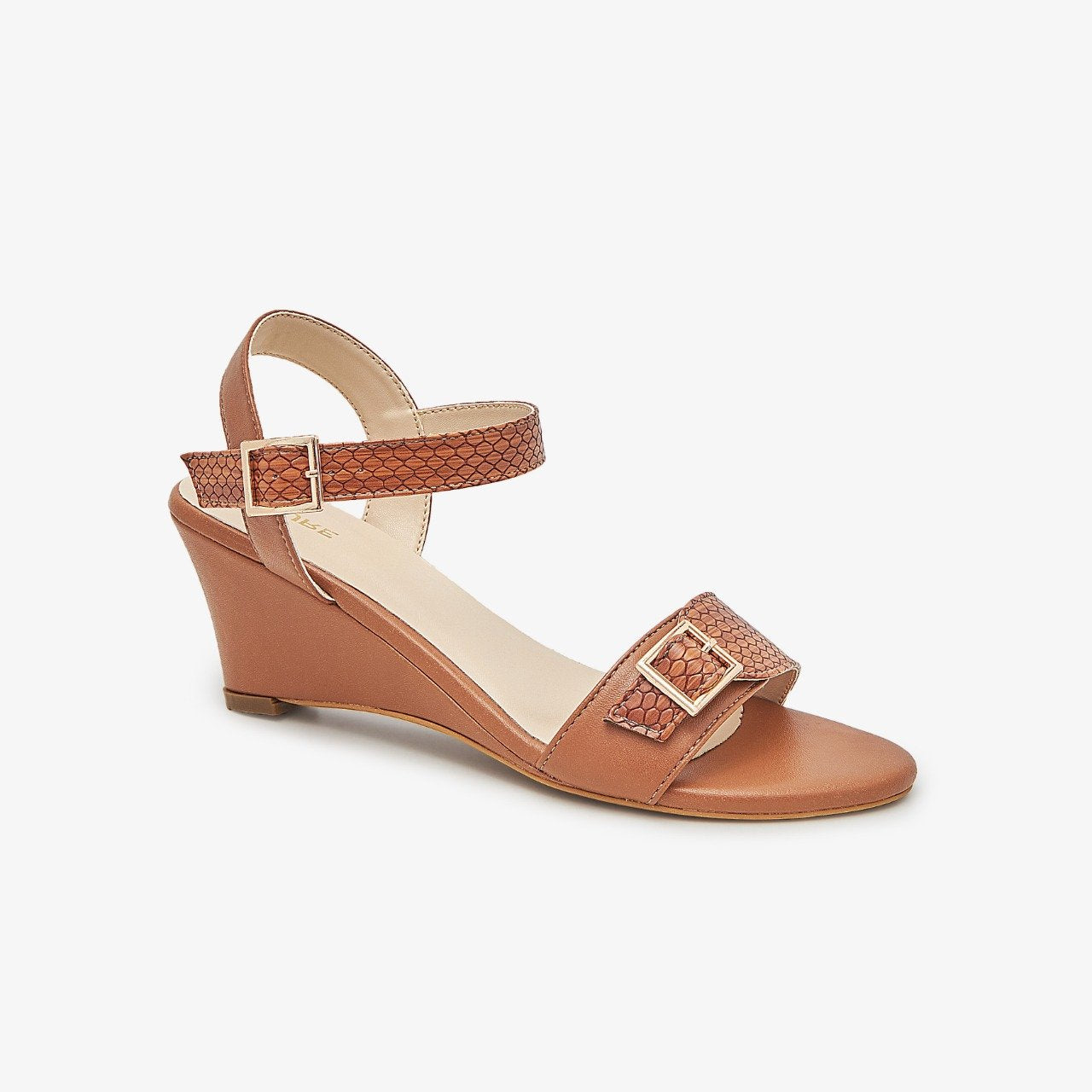 Caress Cross Strap Wedge Sandal