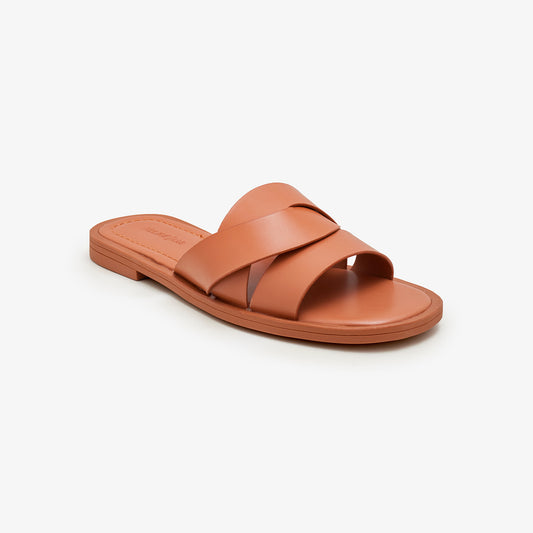 Girls' Twisted Strap Slides