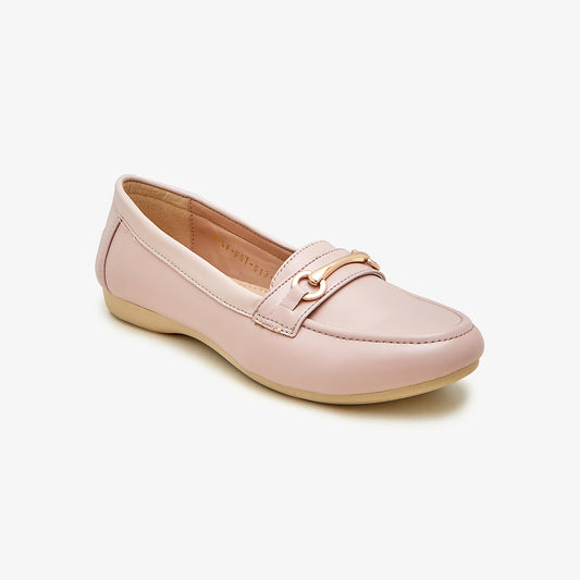 Women's Metal Bar Loafers