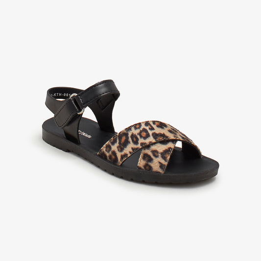 Girls' Leopard Sandals