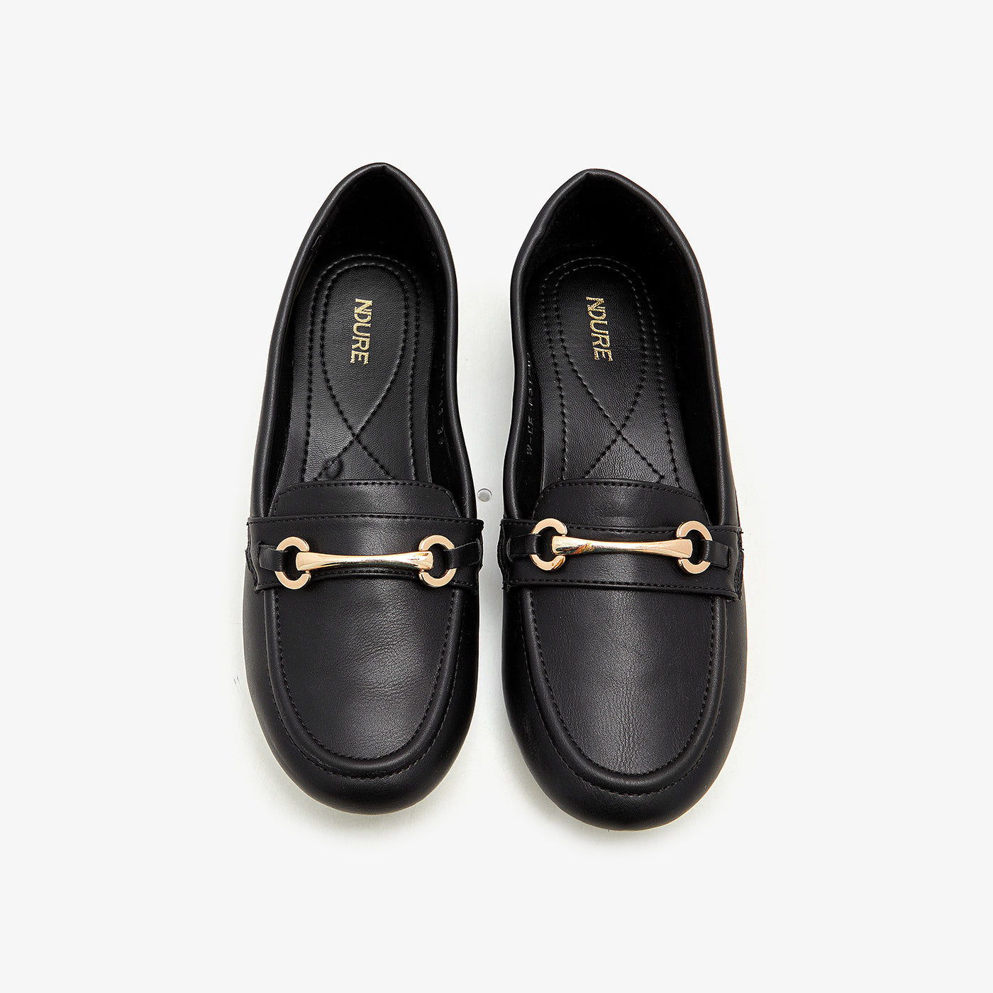 Women's Metal Bar Loafers