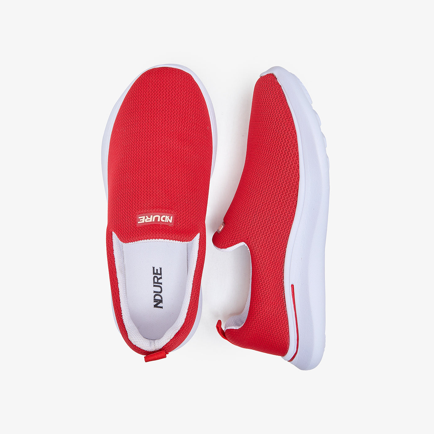 Red on sale slip ons