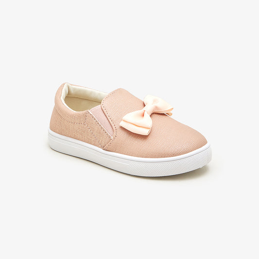 Girls Bow Slip On Shoes