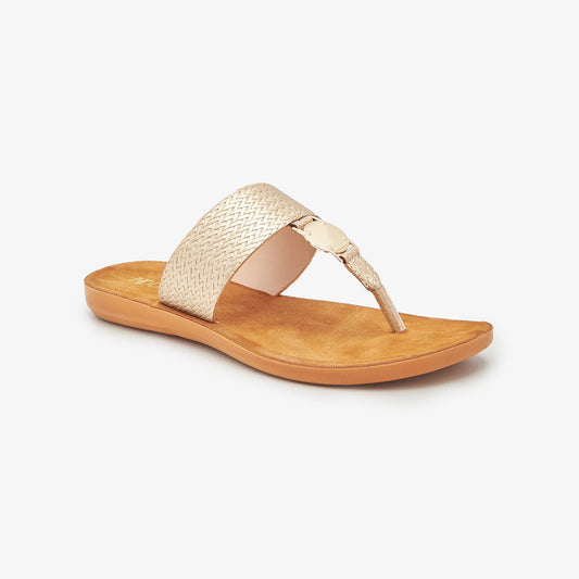 Trim Buckled Slides for Women