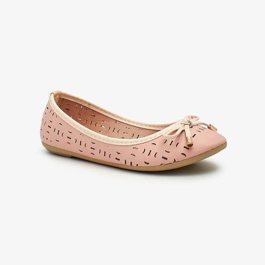 Bowed Girls Pumps PINK