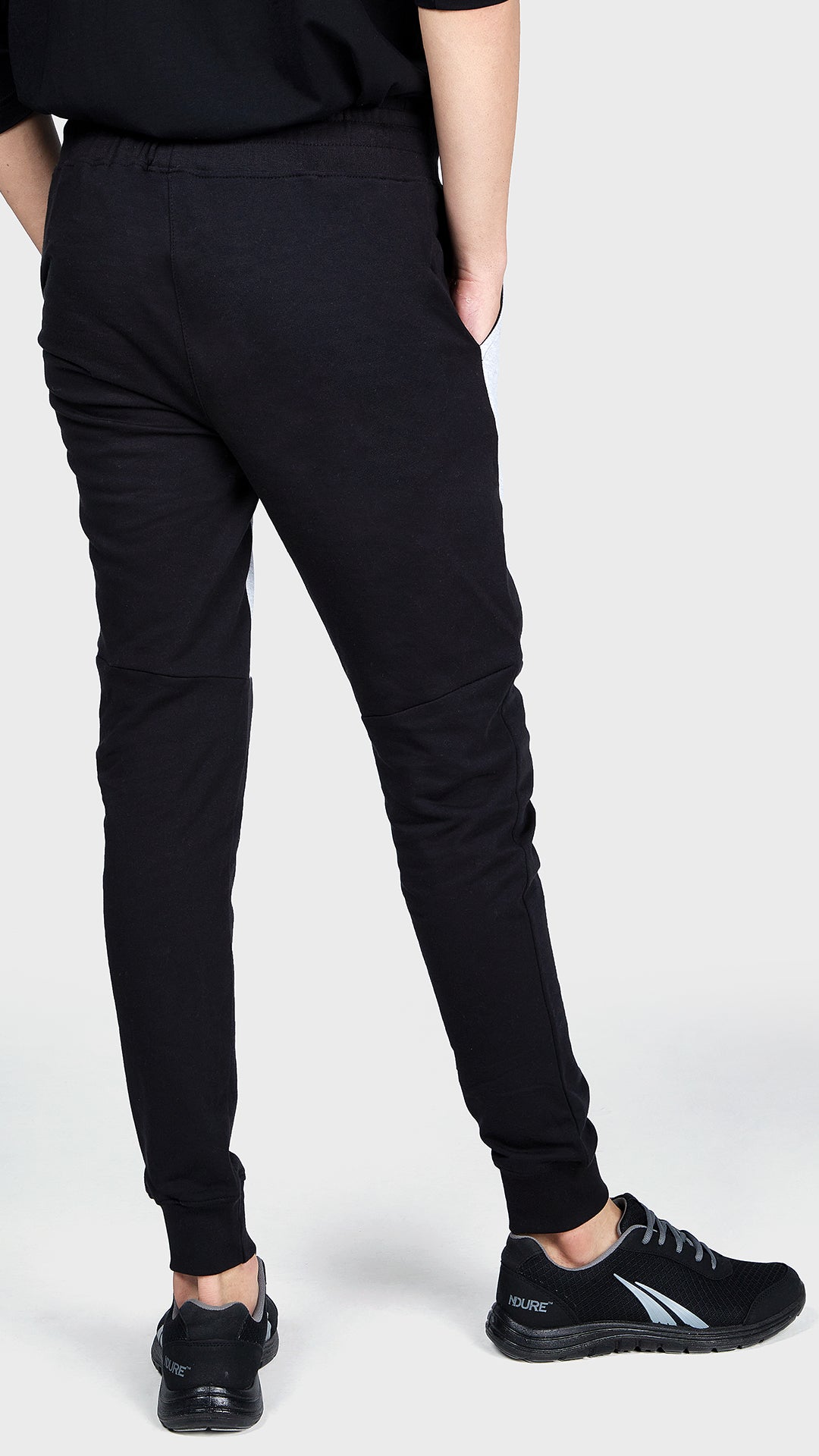 Black cotton joggers mens online