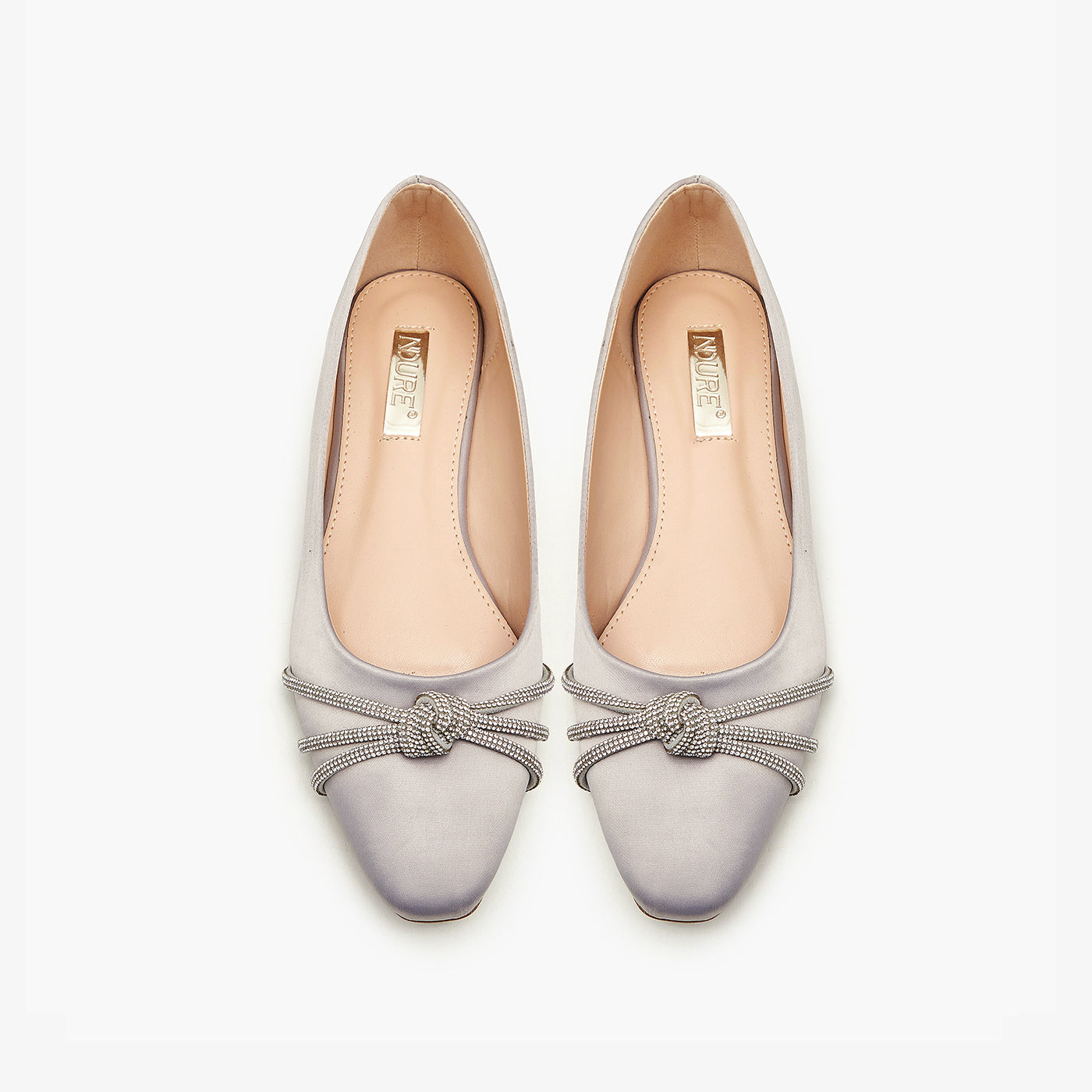 Ladies grey ballet pumps best sale