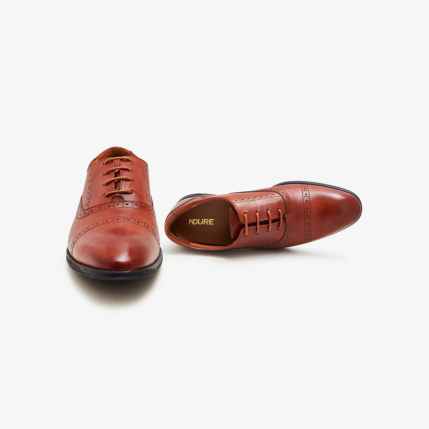 Tan oxford hot sale brogue shoes