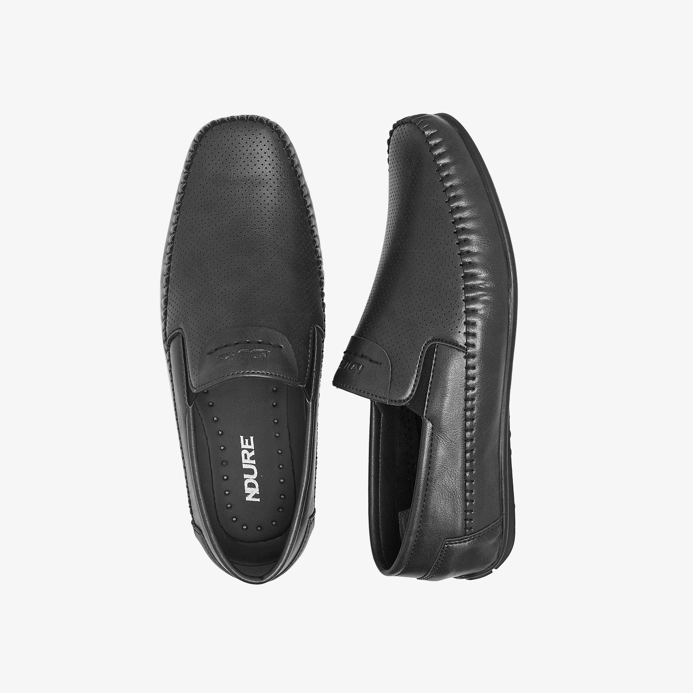 Buy BLACK Men's Stitched Detail Loafers – Ndure.com