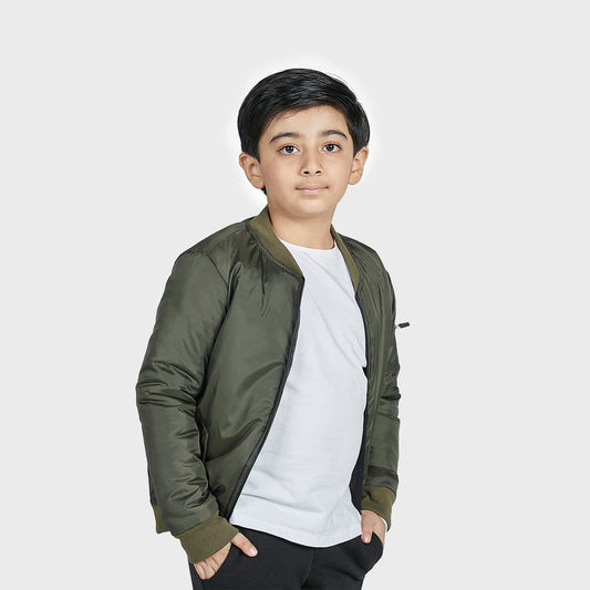 Zipped Up Bomber Jacket for Boys