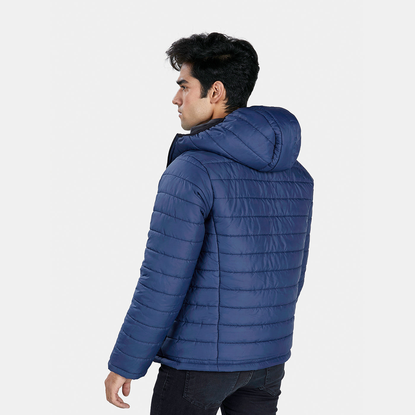 Mens navy puffer coat best sale