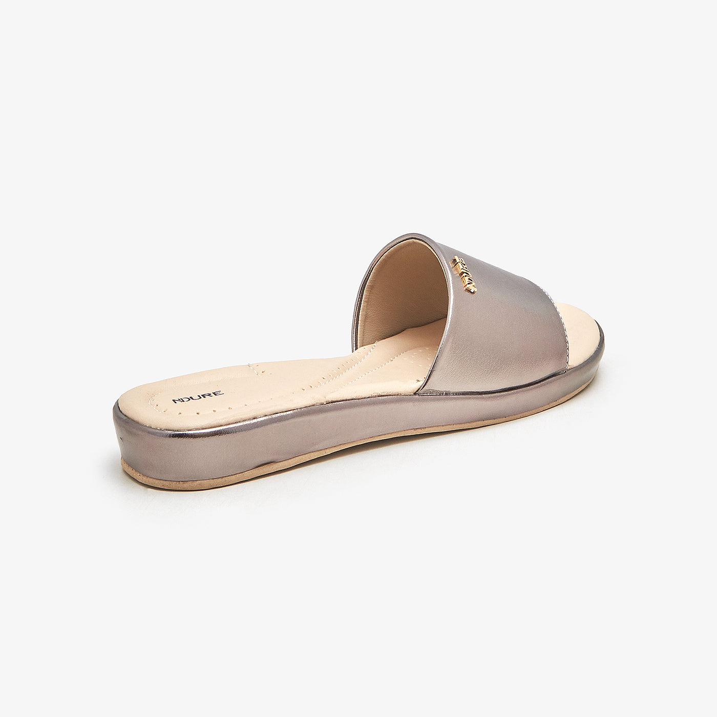 Women's Metallic Slides