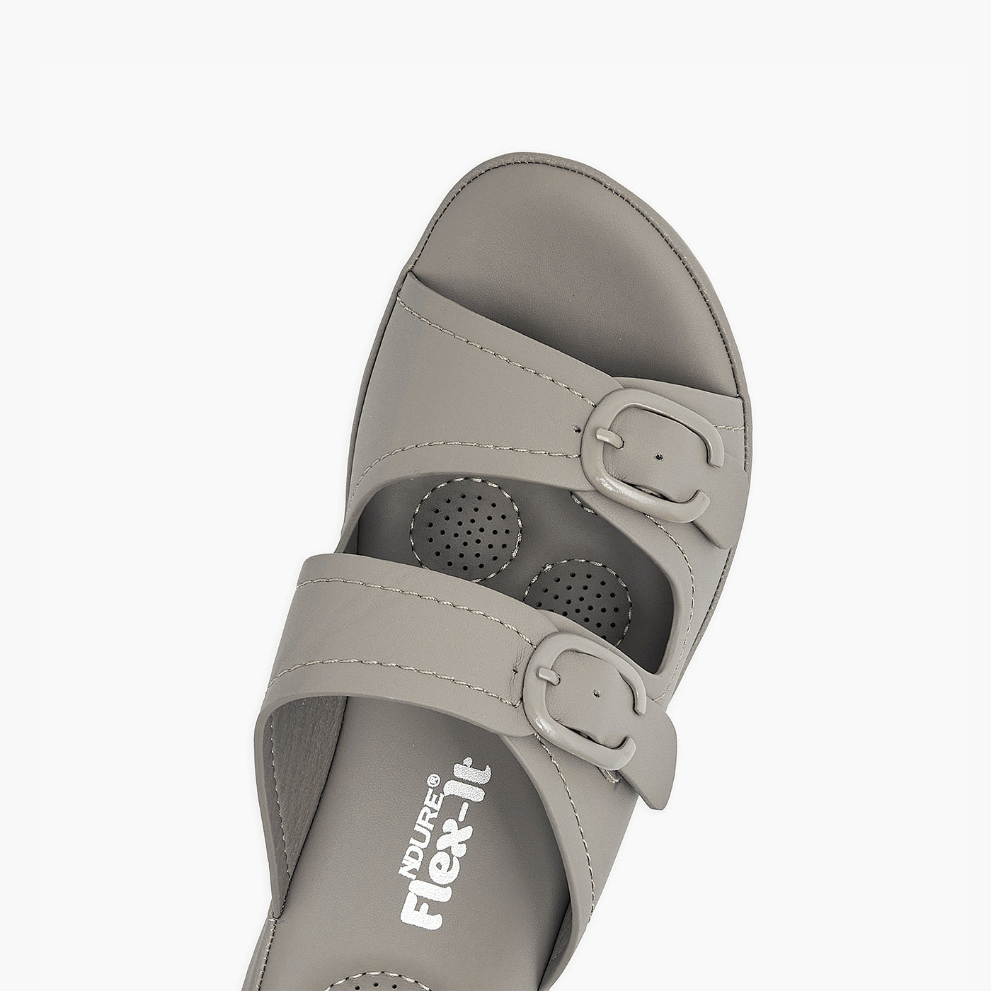 Grey discount strap slippers