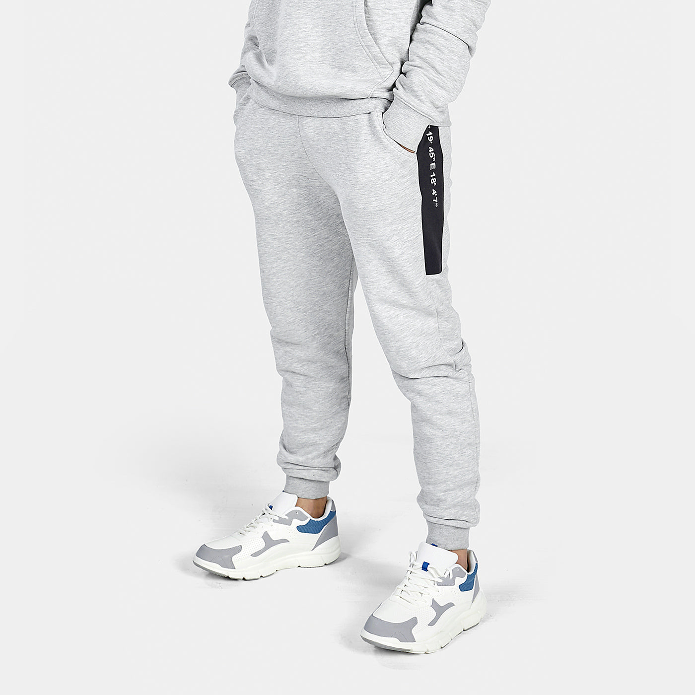 Mens grey fleece online tracksuit