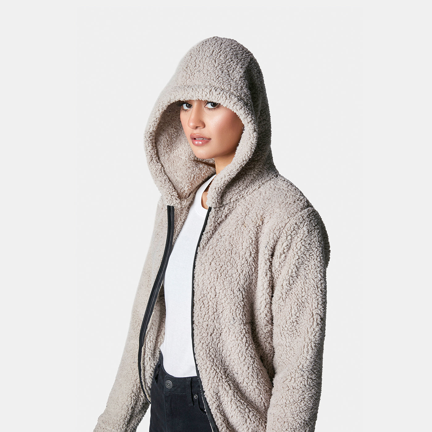 Sherpa hoodie on sale